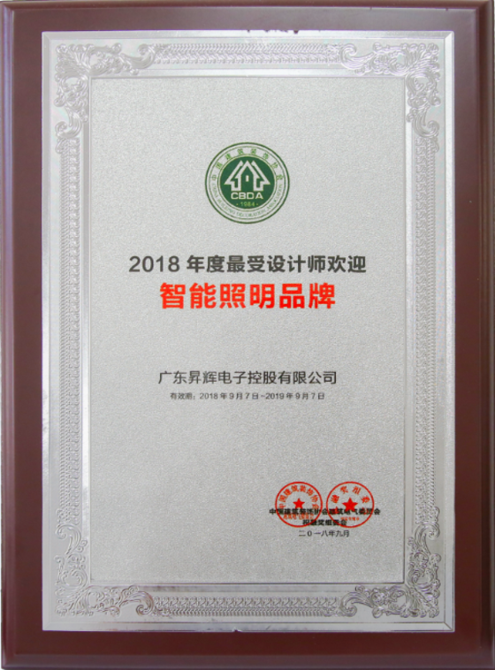 2018年度最受設計師歡迎智能照明品牌