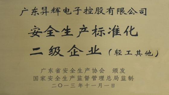 安全生產標準化二級企業